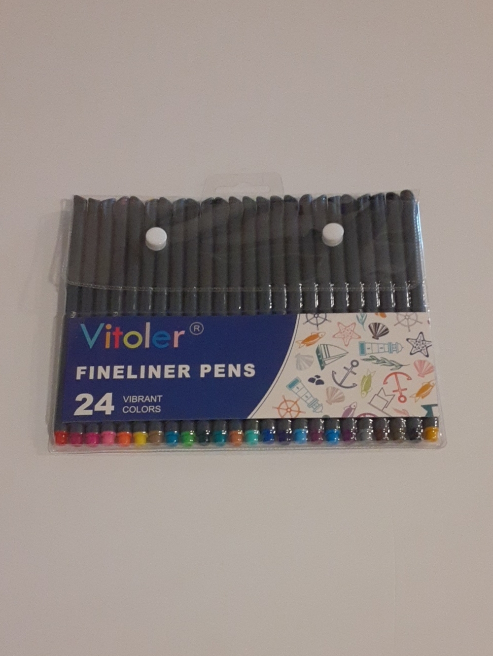 Vitoler 24-Color Fineliner Pen Set - Assorted Colors